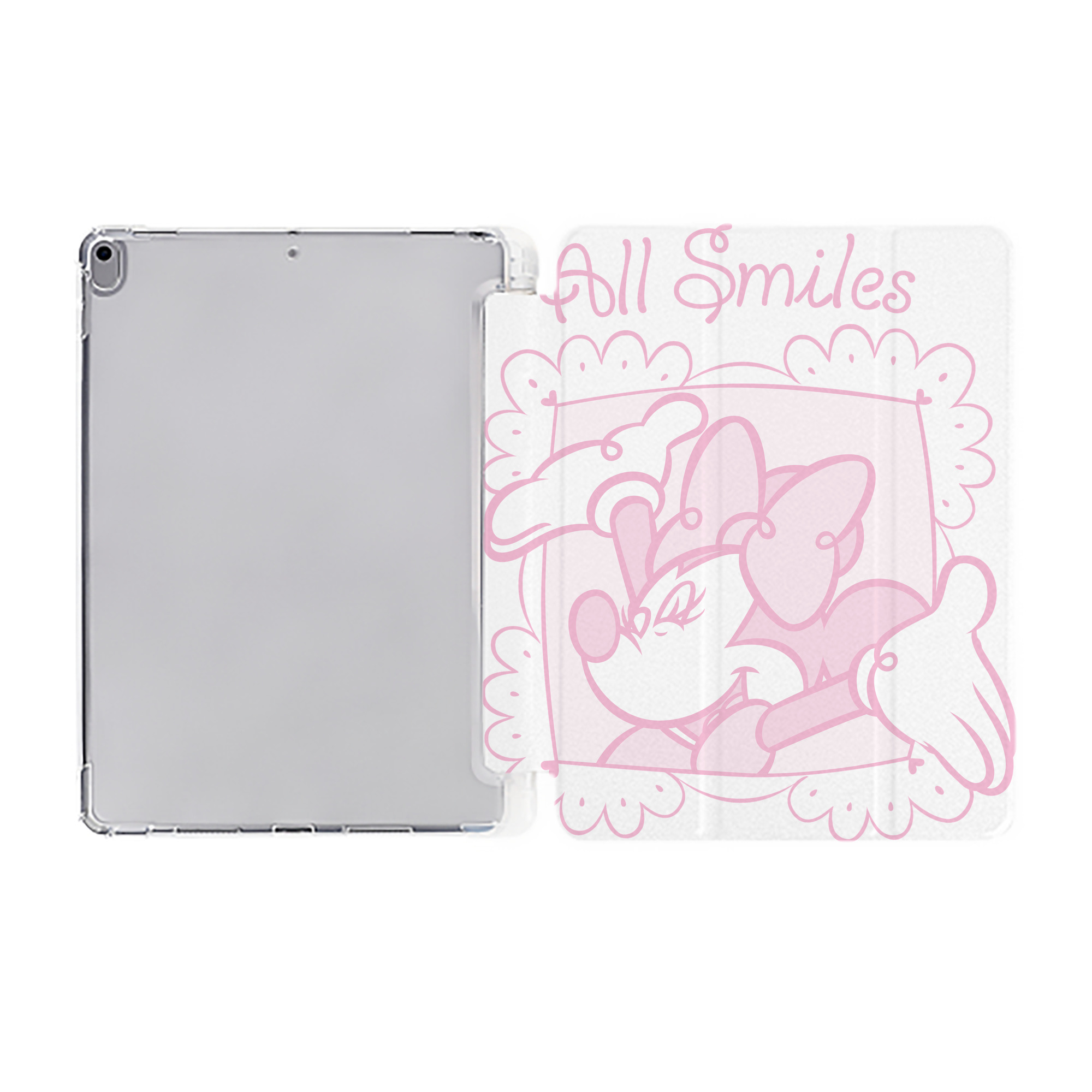 （画像用） ミッキーマウス Mickey Mouse IPad ケース ペン収納付き 三つ折りスタンド PUレザー×シリコン 対応機種9.5/10.5/10.9インチ
